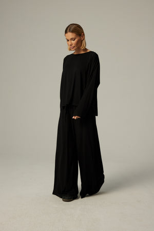 TONIA LONGSLEEVE BAMBOO BLACK