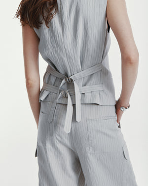 PACO VEST GREY STRIPES LECOLLET