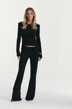 LOUISE FLARE PANTS BLACK LECOLLET