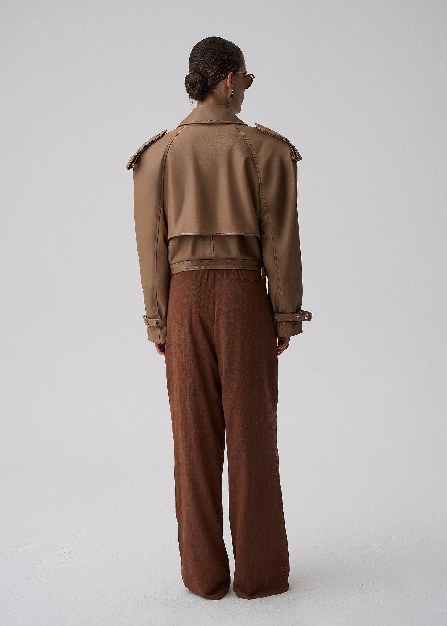 SPODNIE DAVIS ELASTIC BROWN LECOLLET
