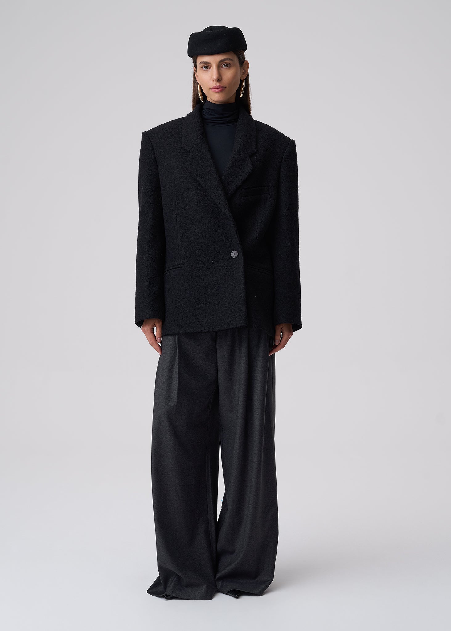 MARYNARKA OZI  WOOL BLACK LECOLLET