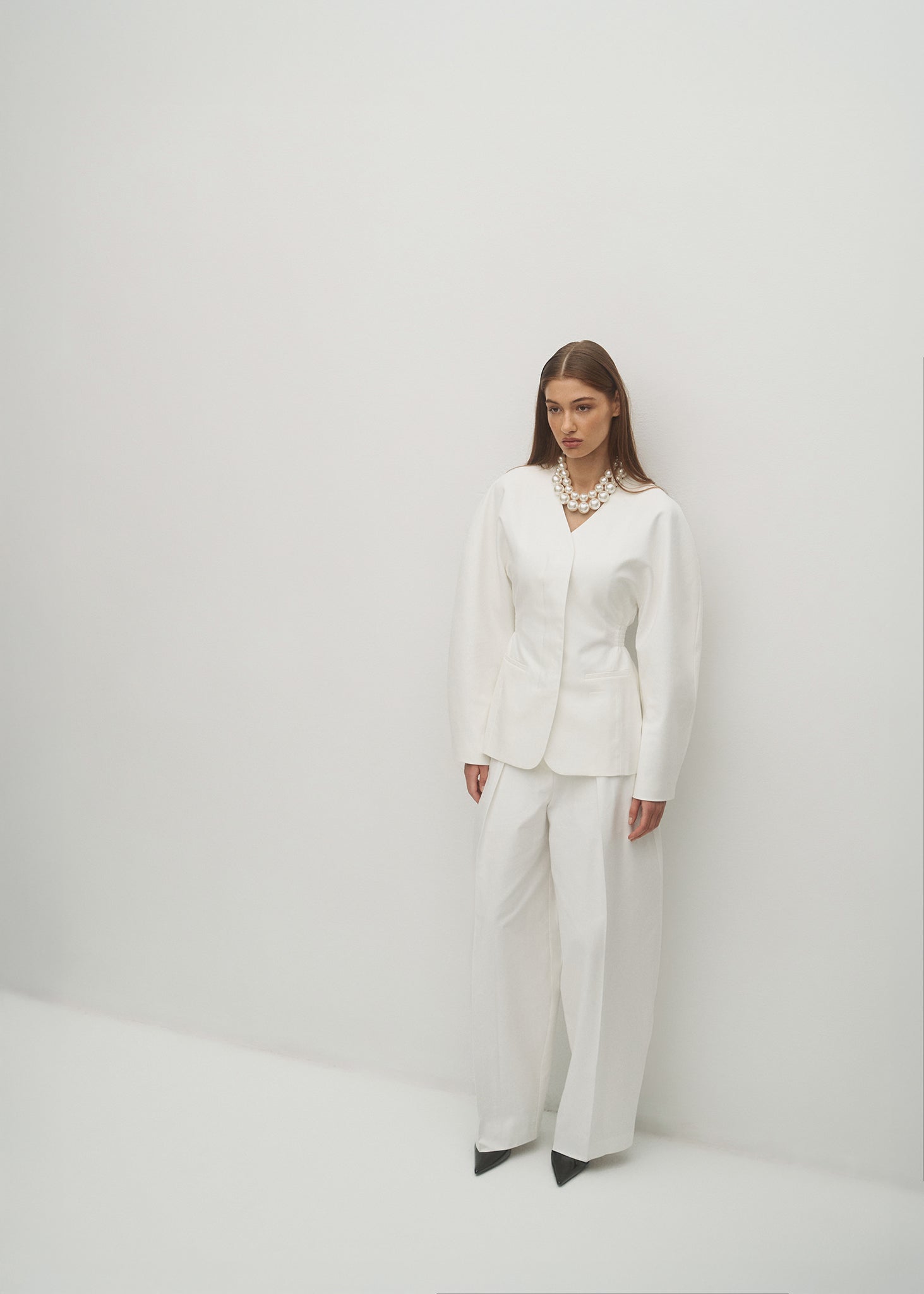 SPODNIE AMADEUS OFF WHITE LECOLLET