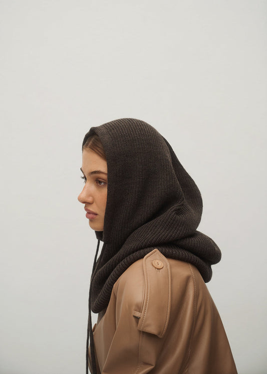 BALAKLAVA MERINO BROWN LECOLLET