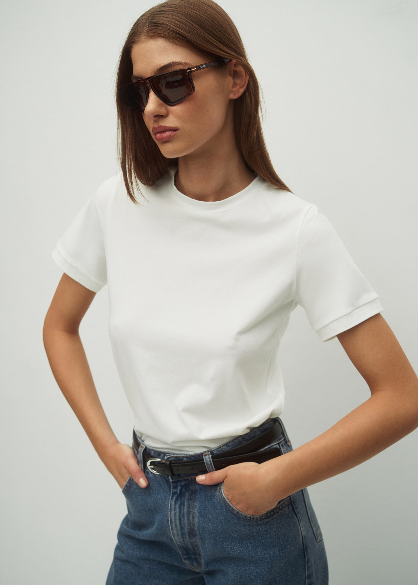 T- SHIRT SLIM WHITE LECOLLET