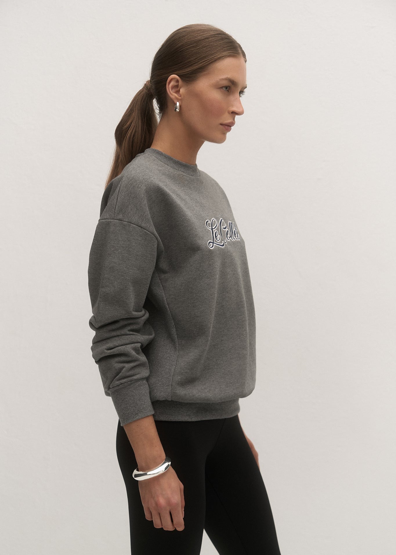 BLUZA PATRICIA GREY MELANGE LECOLLET