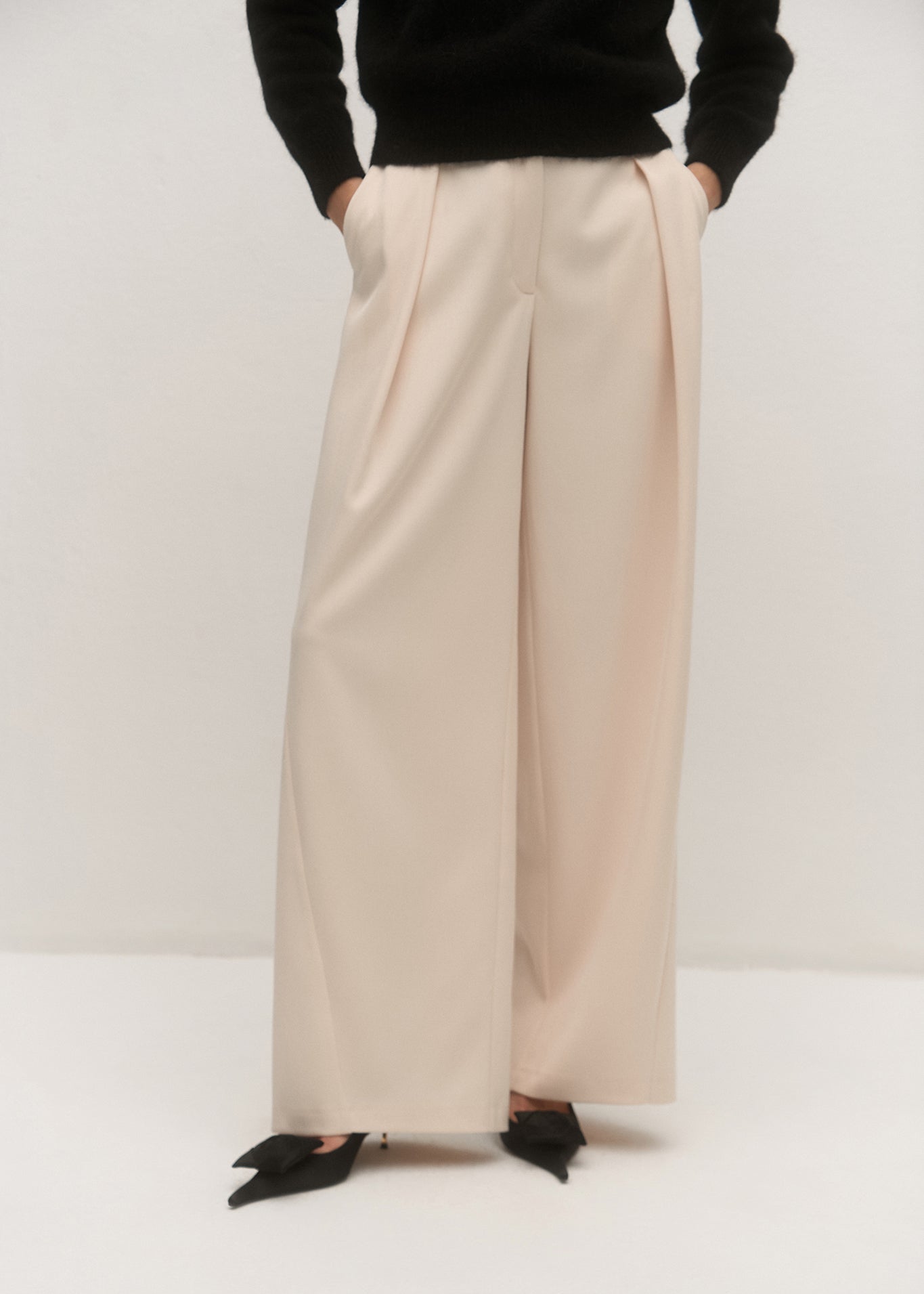 SPODNIE SUZANNE ECRU LECOLLET