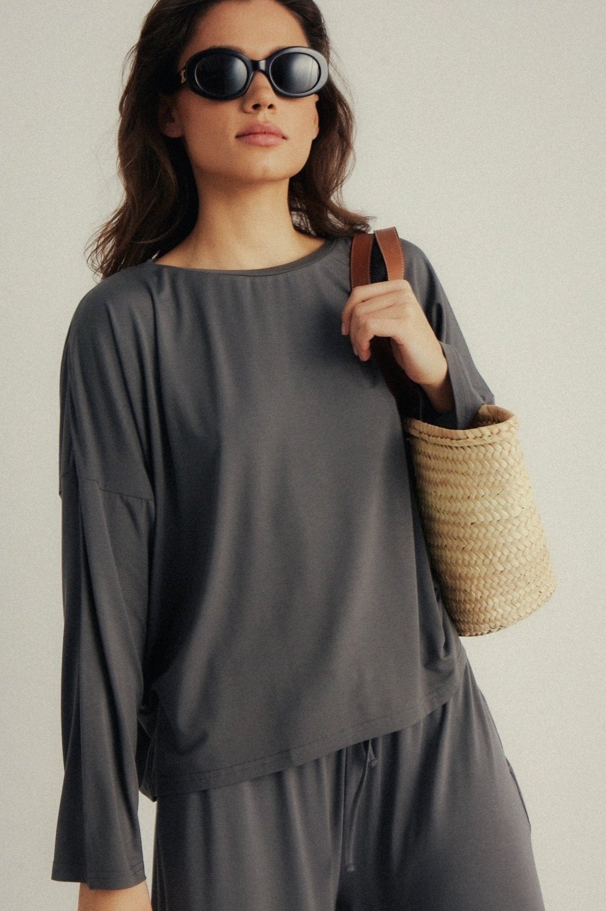 TONIA LONGSLEEVE DARK GREY LeCollet