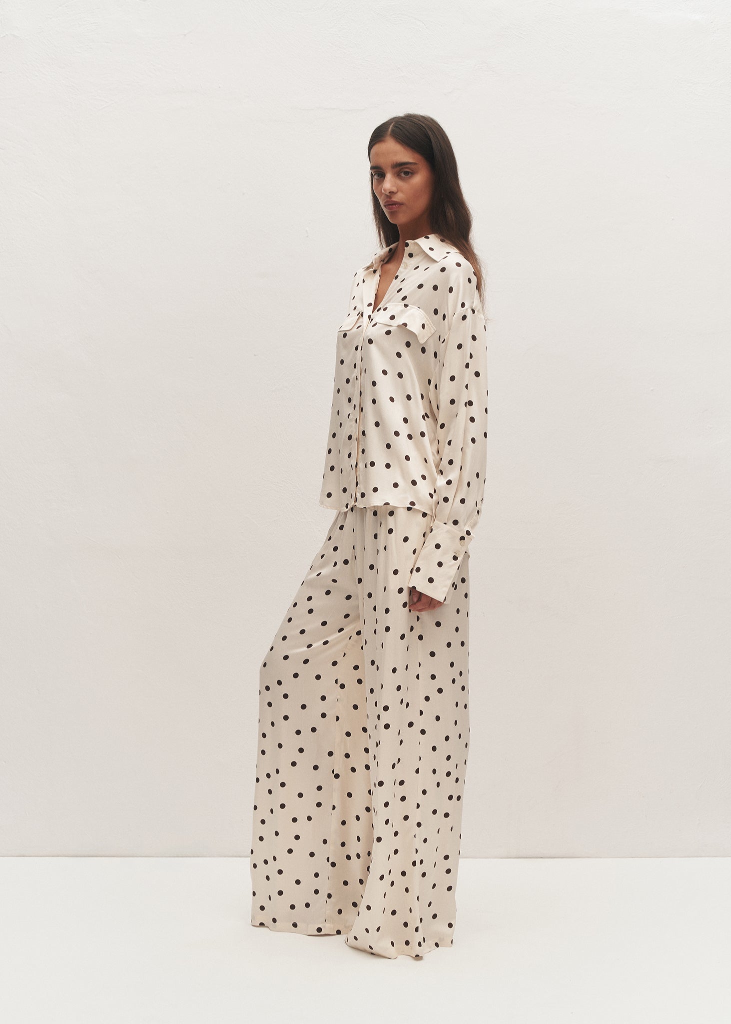 KOSZULA MARIA BROWN DOT LECOLLET