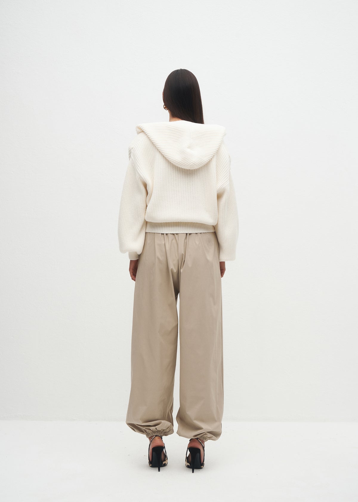 BASTI BALLOON BEIGE TROUSERS