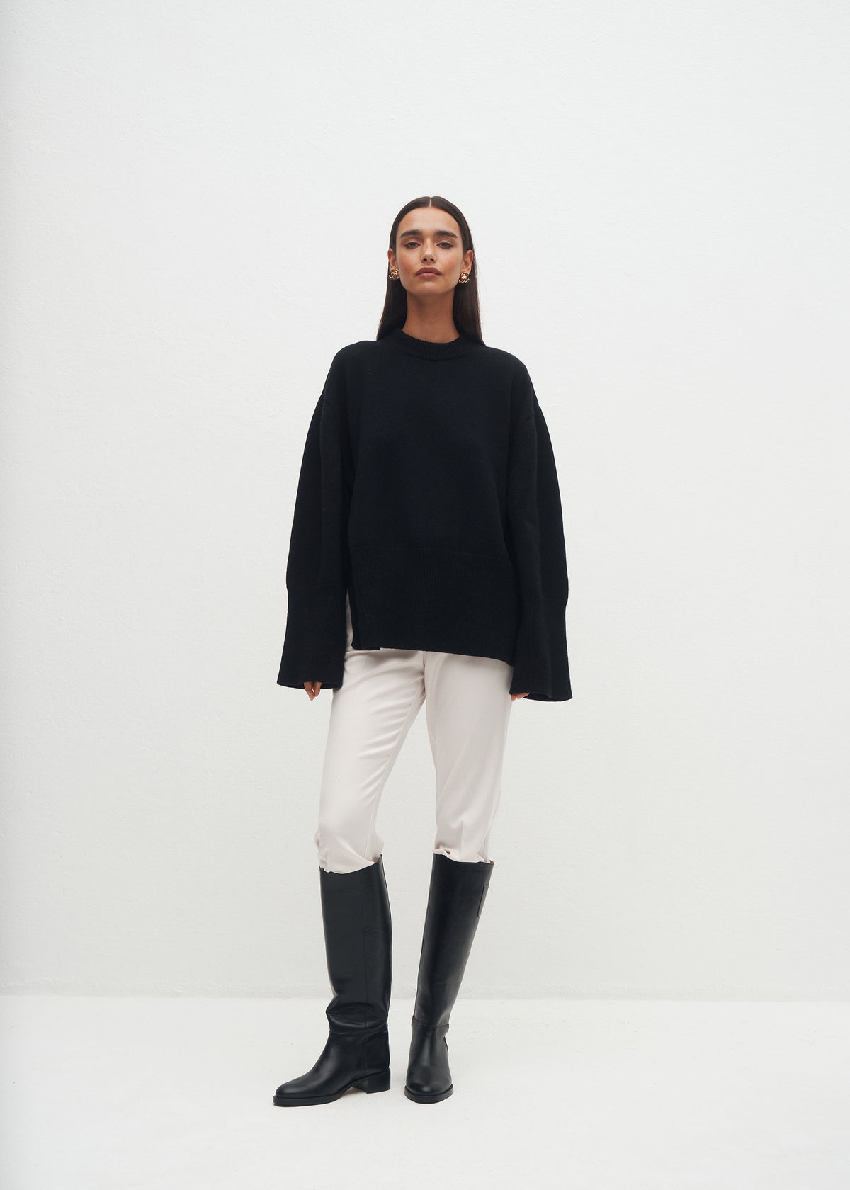 TARDA BLACK RIDING BOOTS