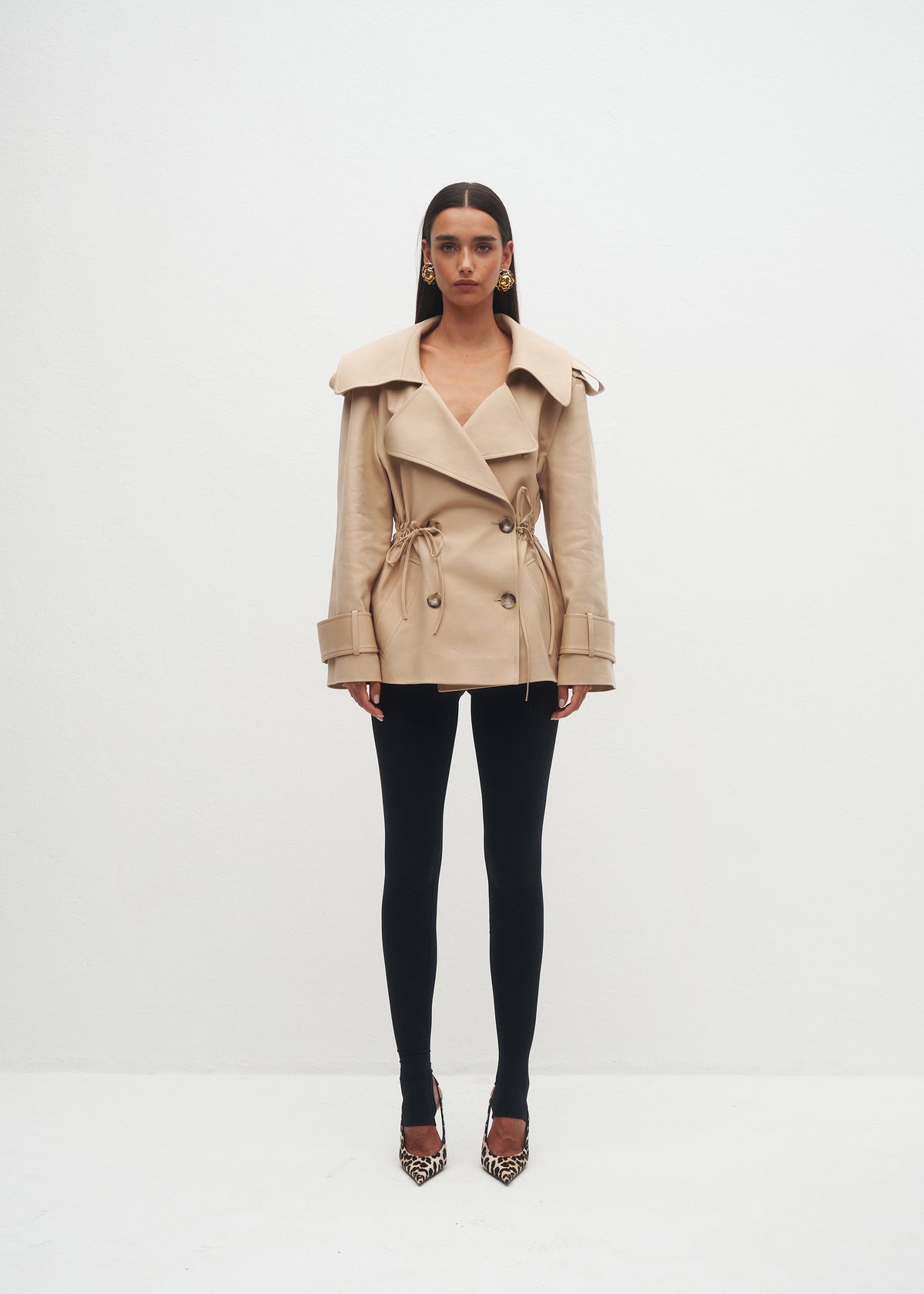 ELISE SHORT BEIGE TRENCH