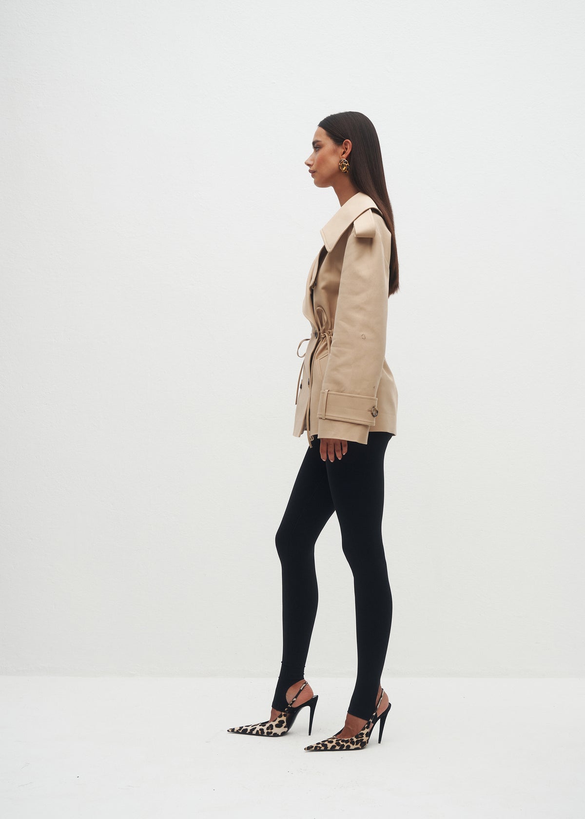 ELISE SHORT BEIGE TRENCH