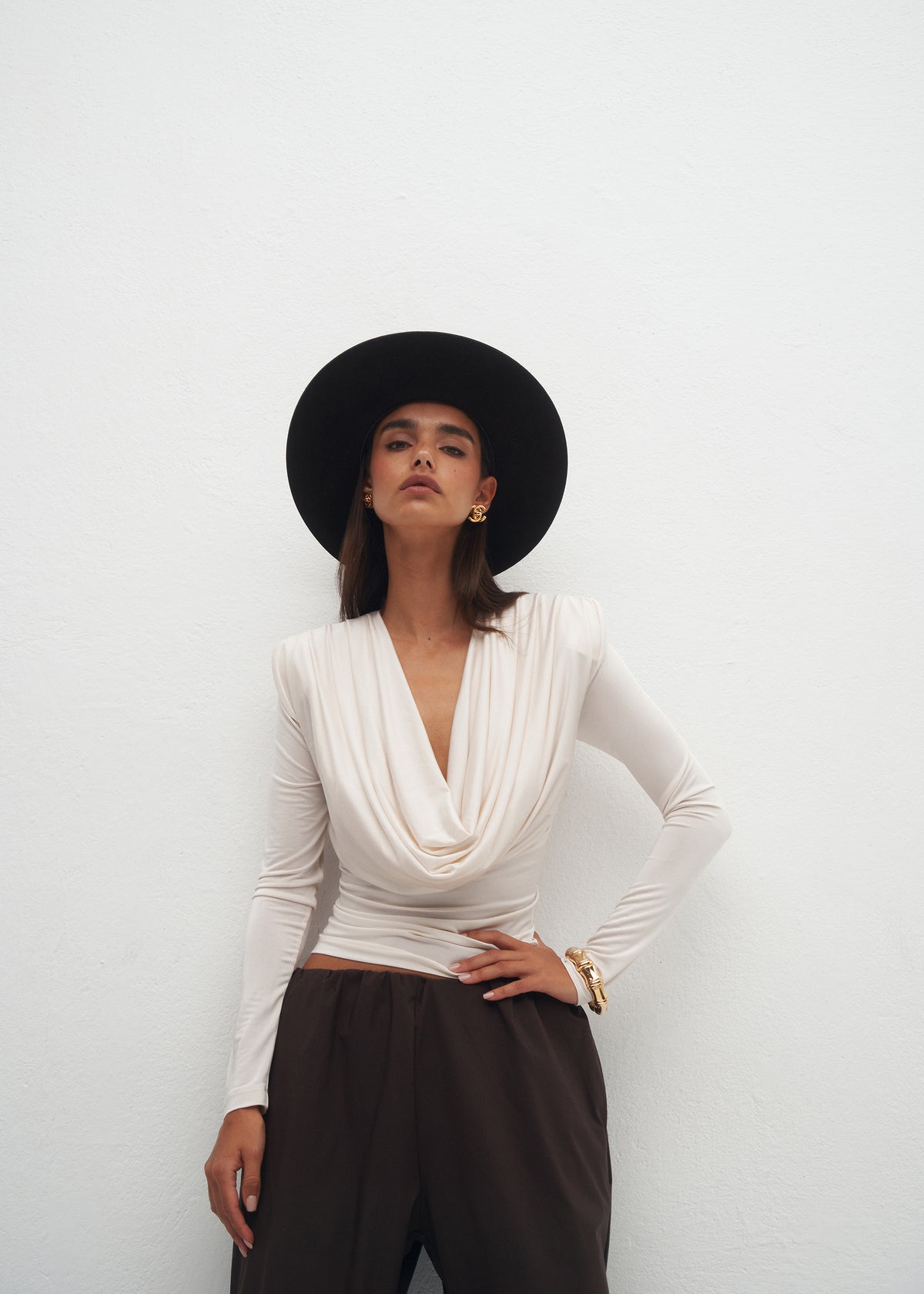 LORIA CREAM BLOUSE