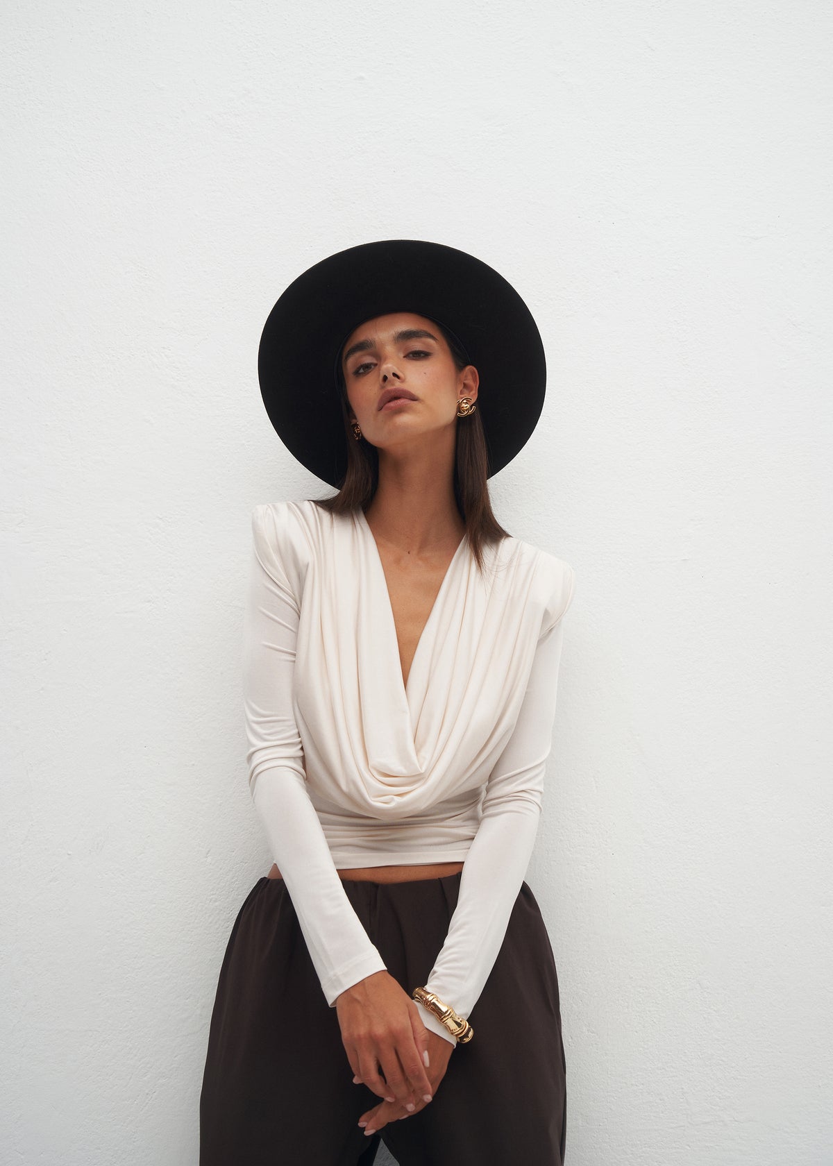 LORIA CREAM BLOUSE