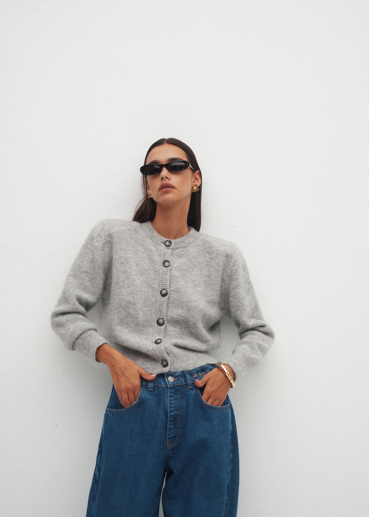 ISOLA ALPACA GREY CARDIGAN