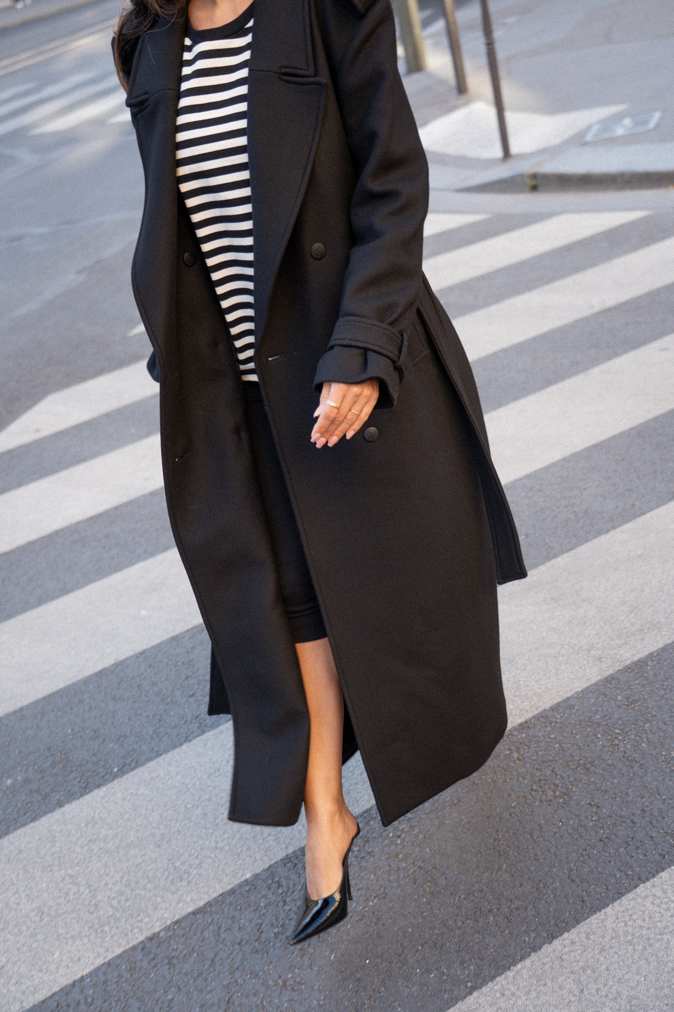 PŁASZCZ SOHO WOOL BLACK LECOLLET