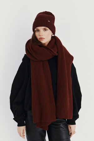 AMI SCARF BURGUND LECOLLET