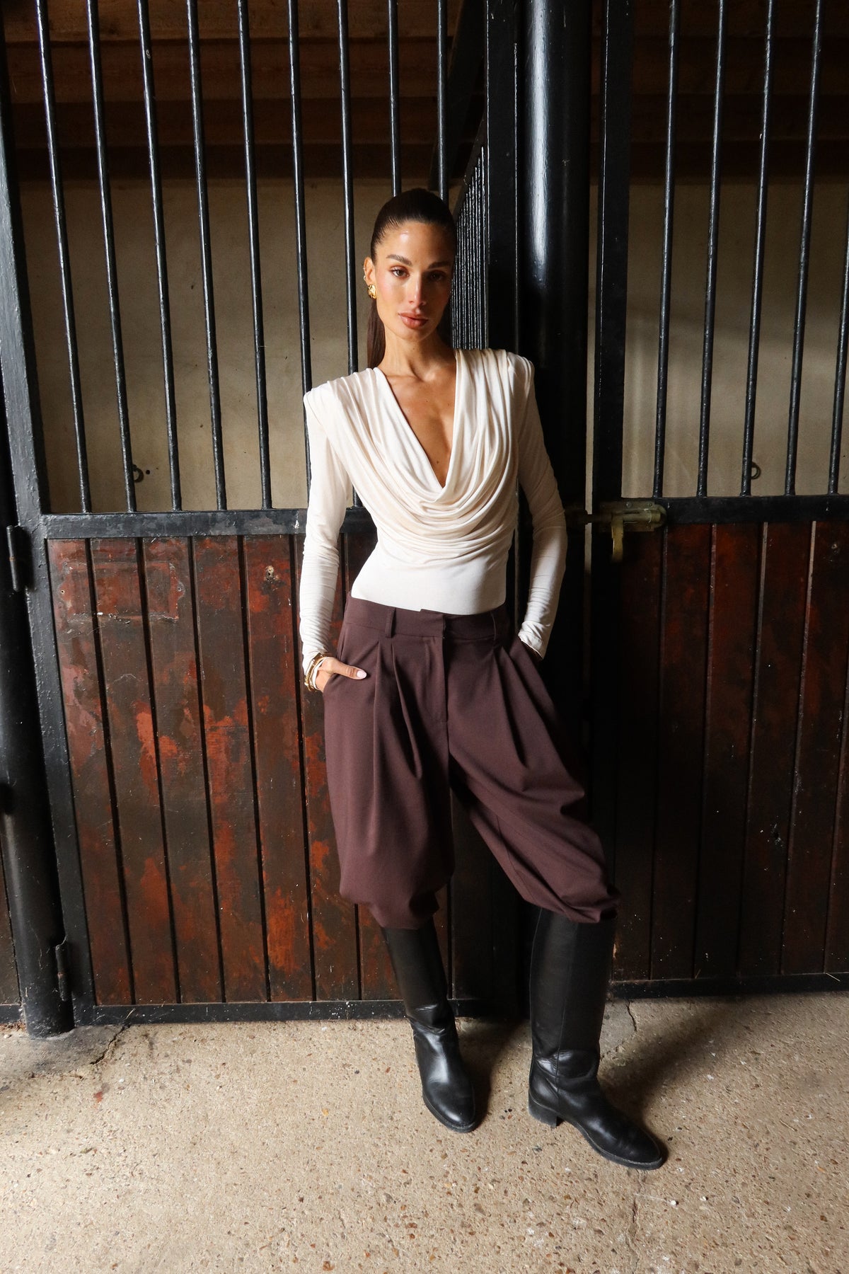 LORIA CREAM BLOUSE