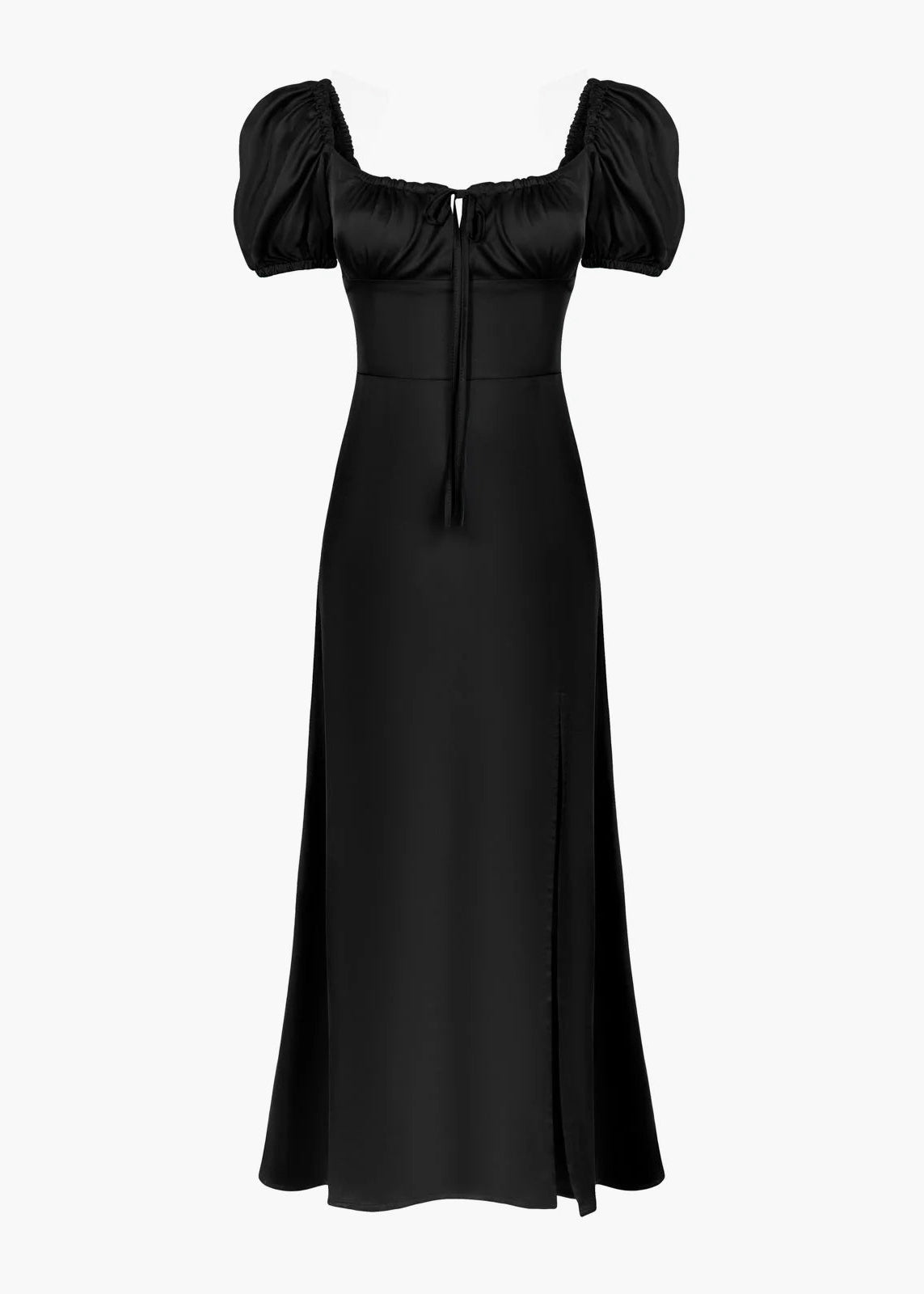 SUKIENKA JULITA ROMANTIC BLACK SATIN