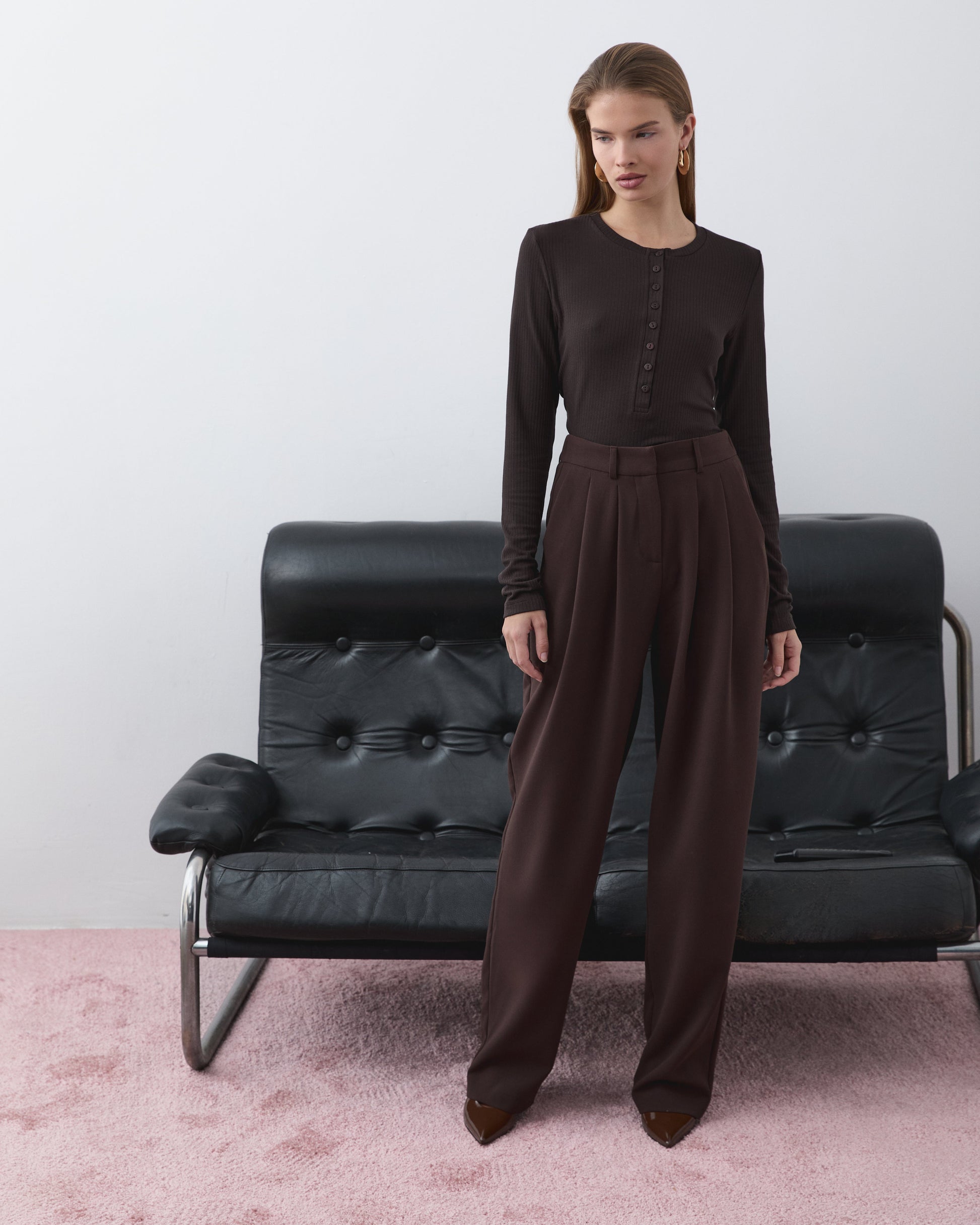 SPODNIE FIDEO BROWN LECOLLET