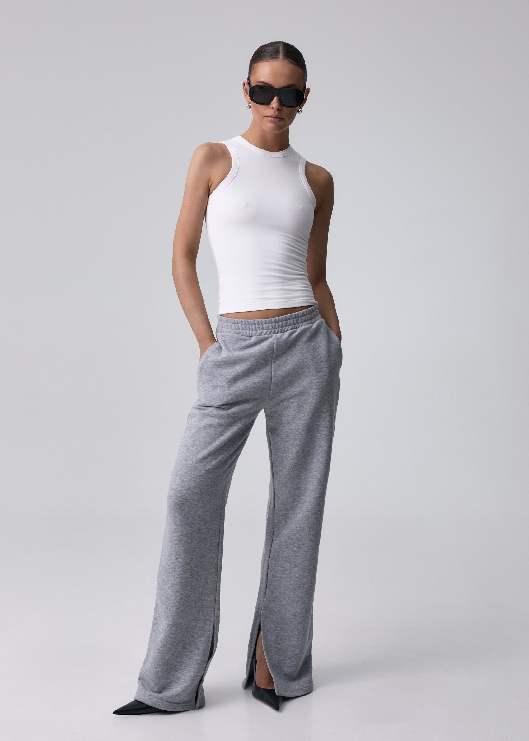 SPODNIE BAGGY PANTS GREY LECOLLET