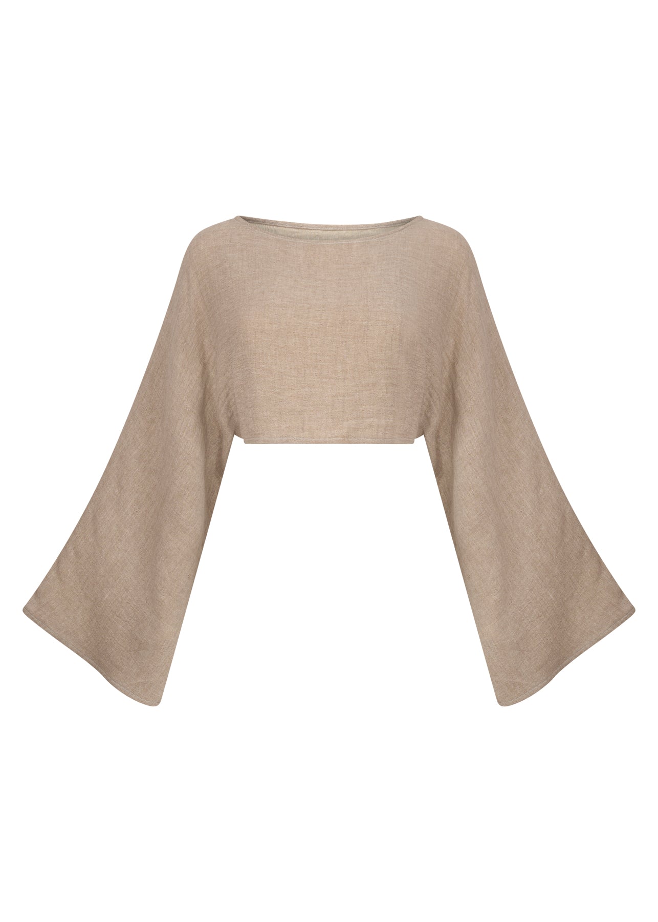 SARA TOP MUSLIN VINTAGE SAND LECOLLET