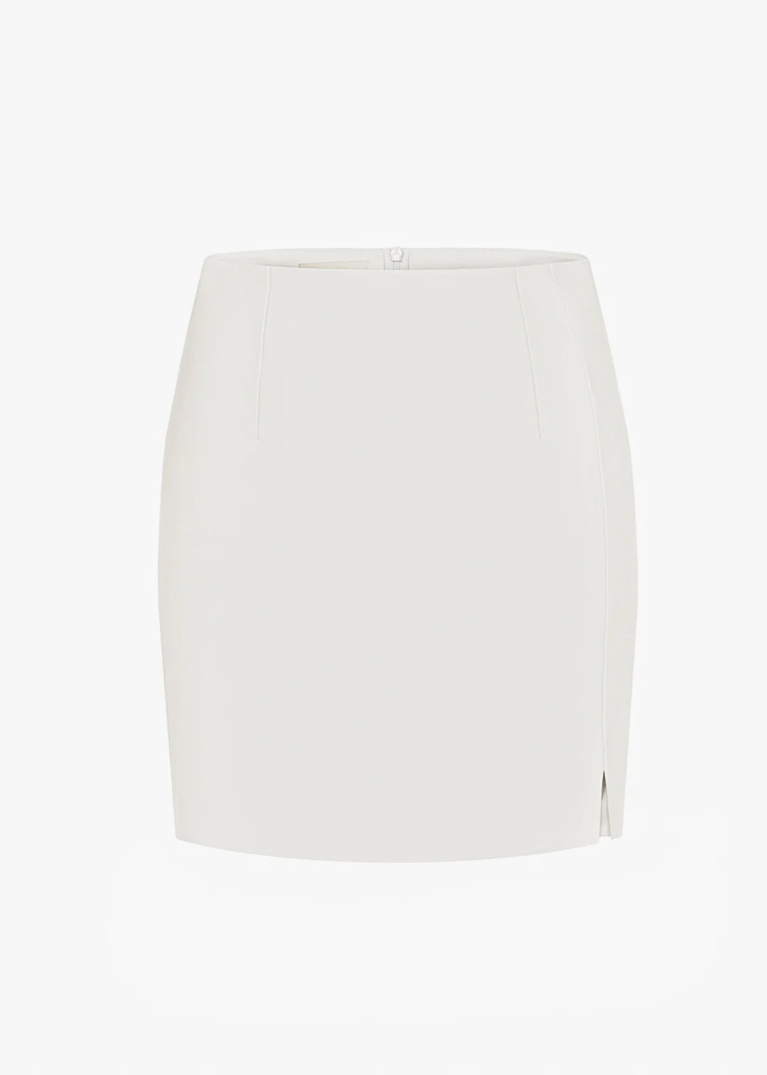 SPÓDNICA OZI FAUX LEATHER WHITE LECOLLET