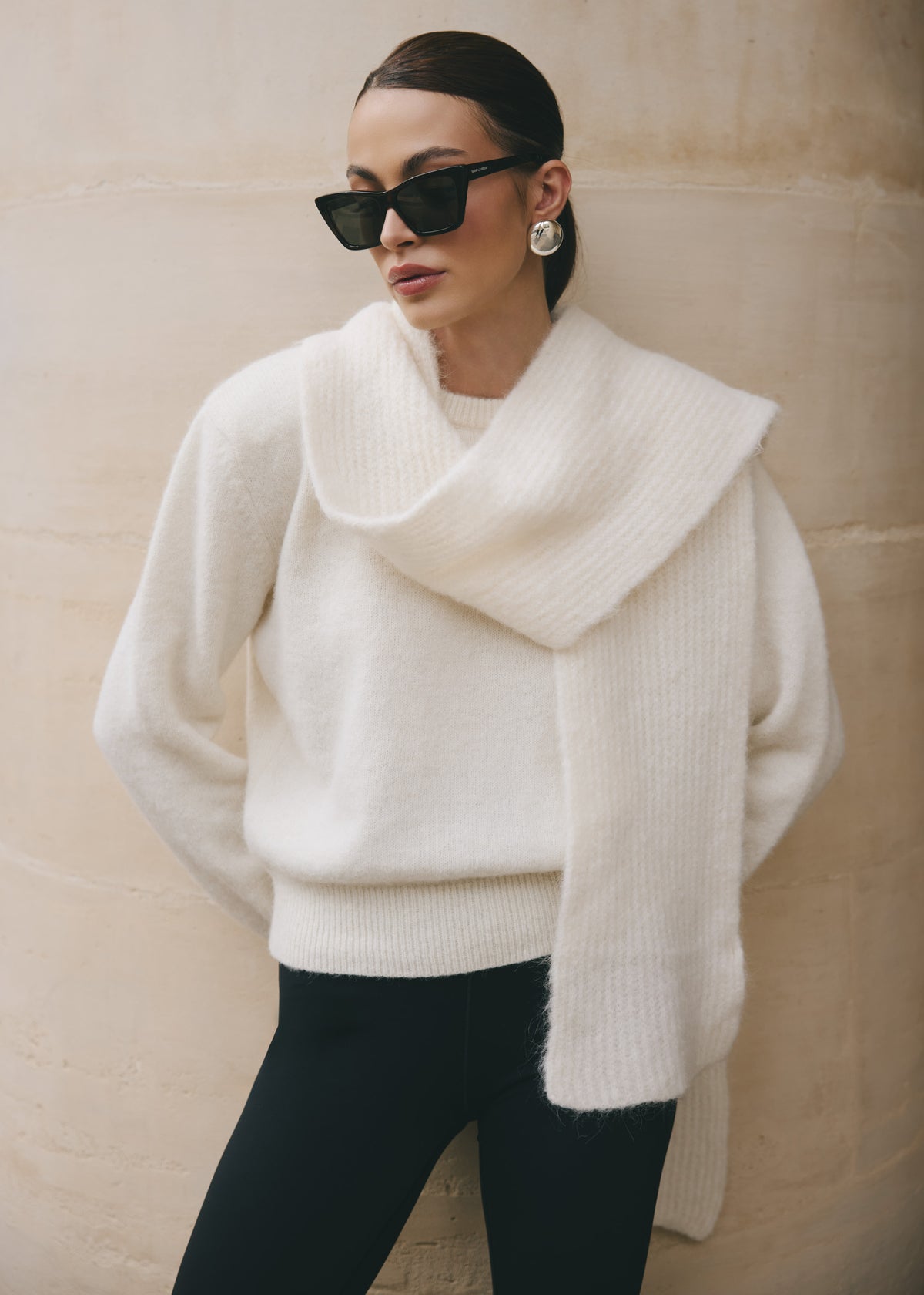 LUCERNA ALPACA ECRU SCARF