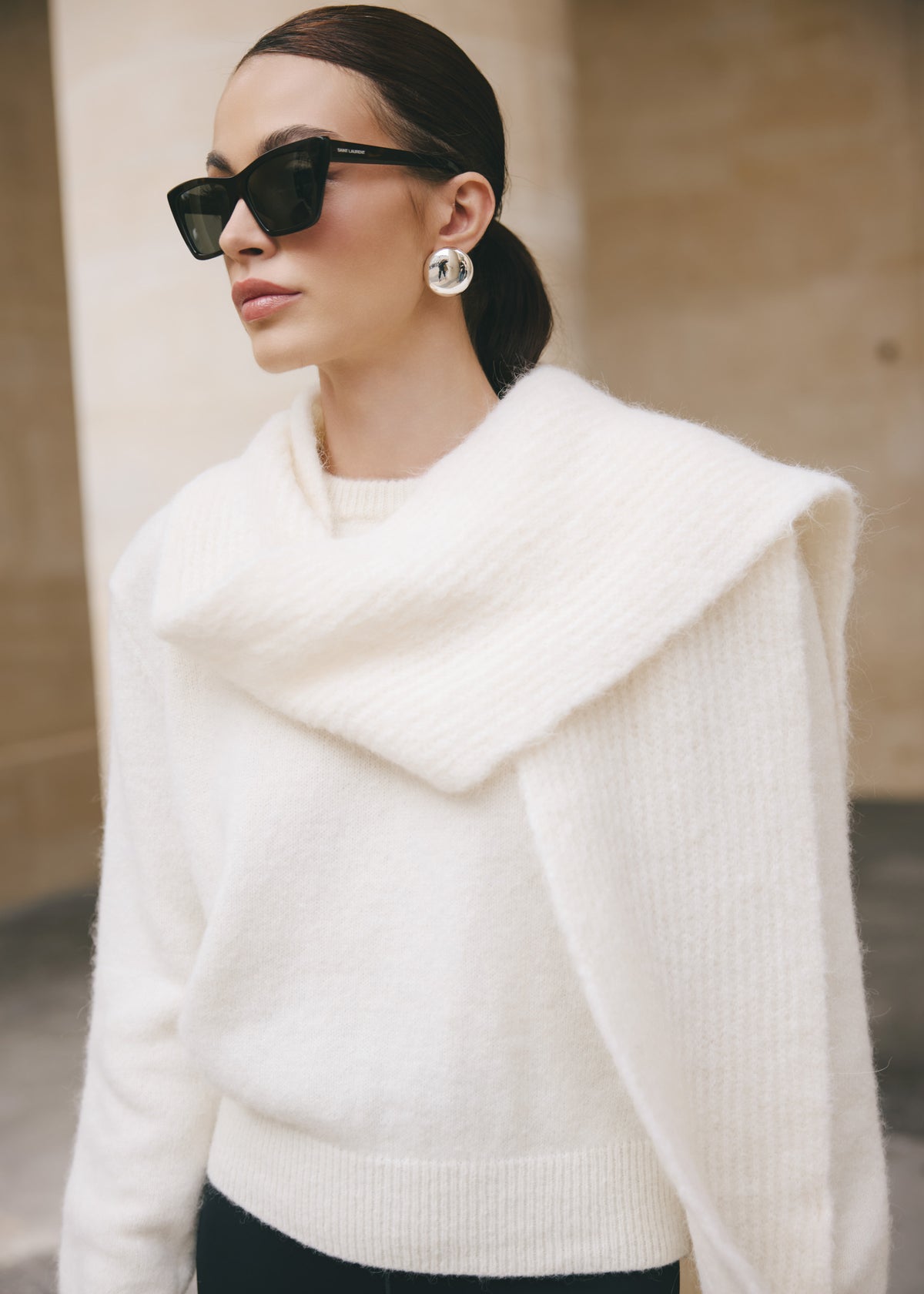 LUCERNA ALPACA ECRU SCARF