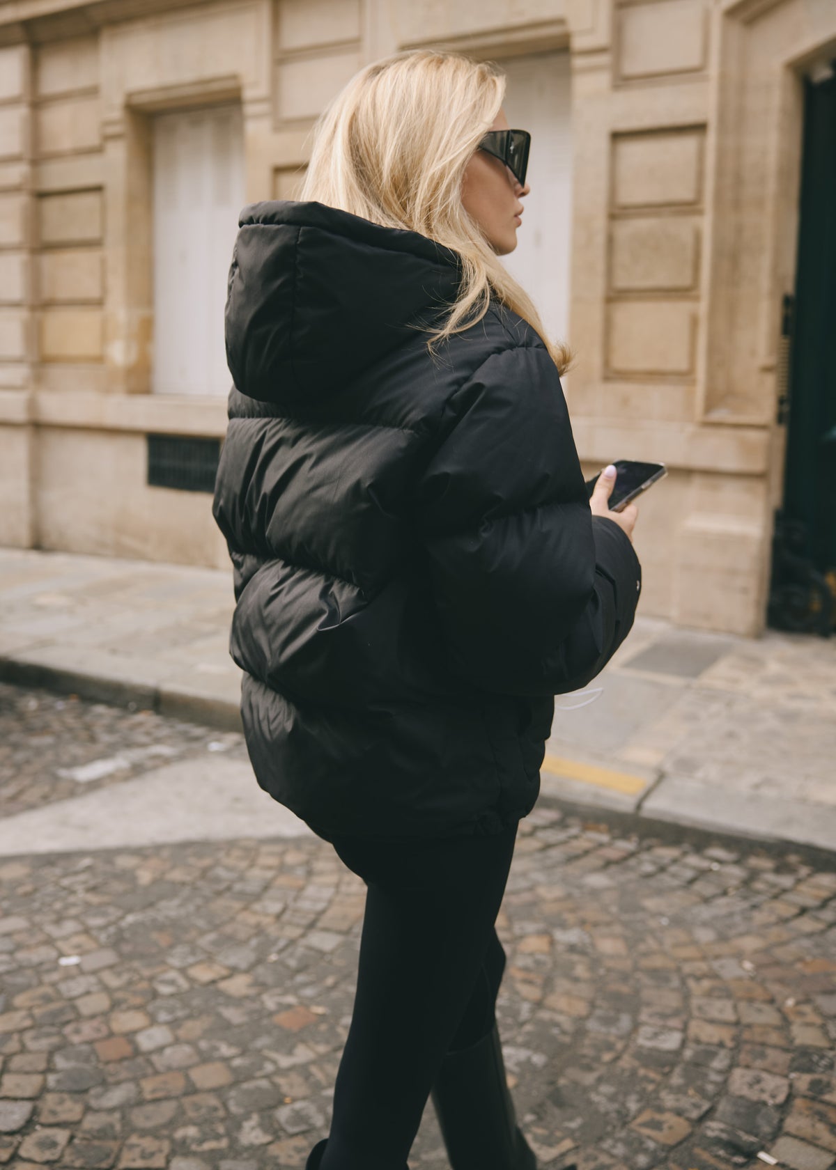BORMIO HOODED BLACK JACKET
