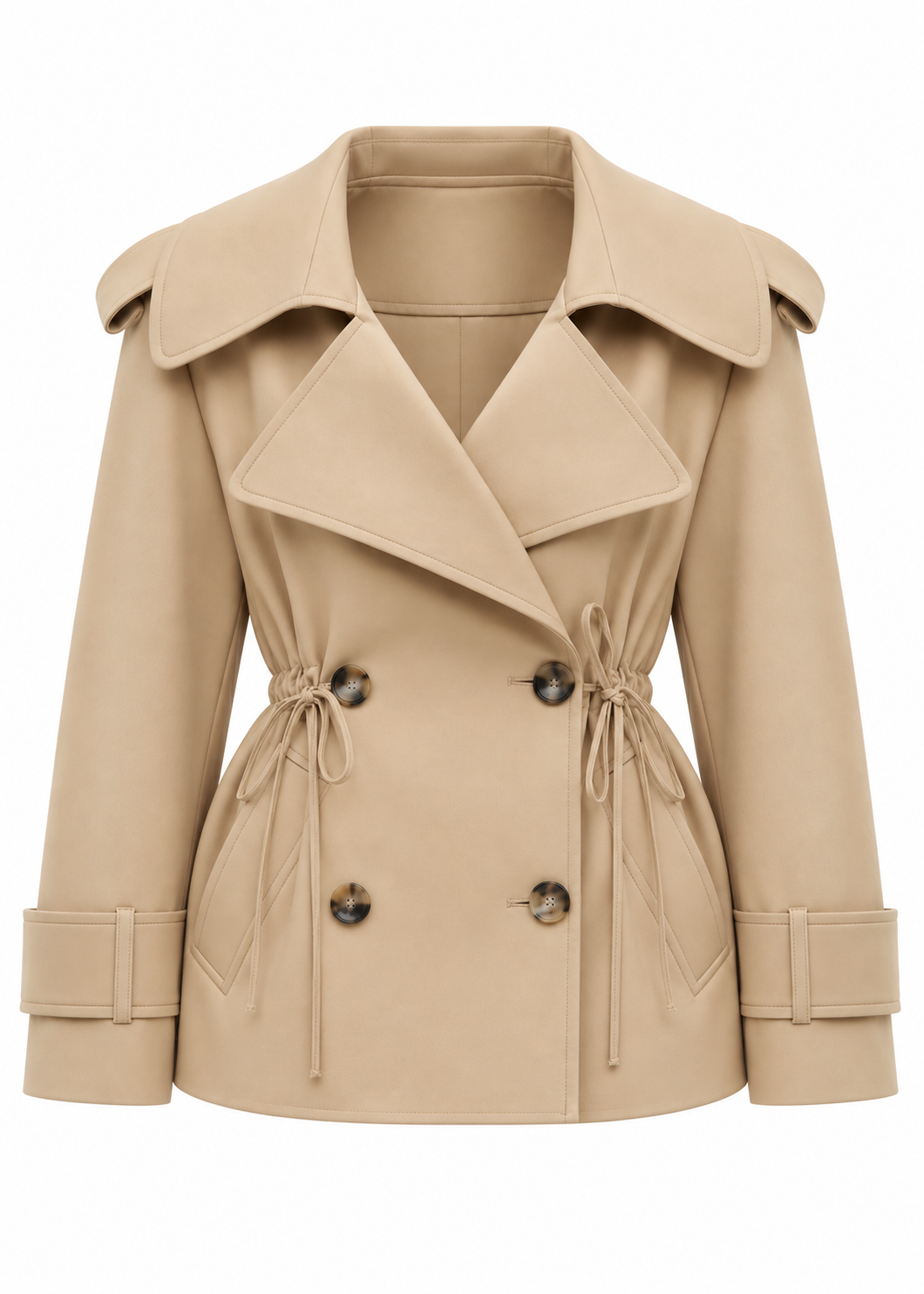ELISE SHORT BEIGE TRENCH