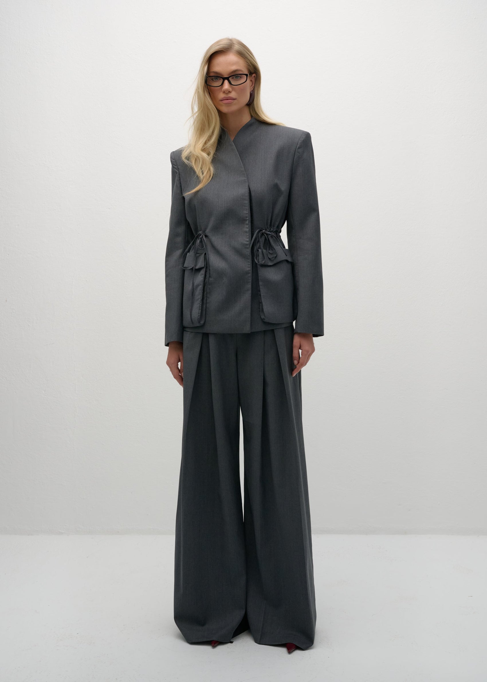 SPODNIE PHOEBE WOOL GREY LECOLLET