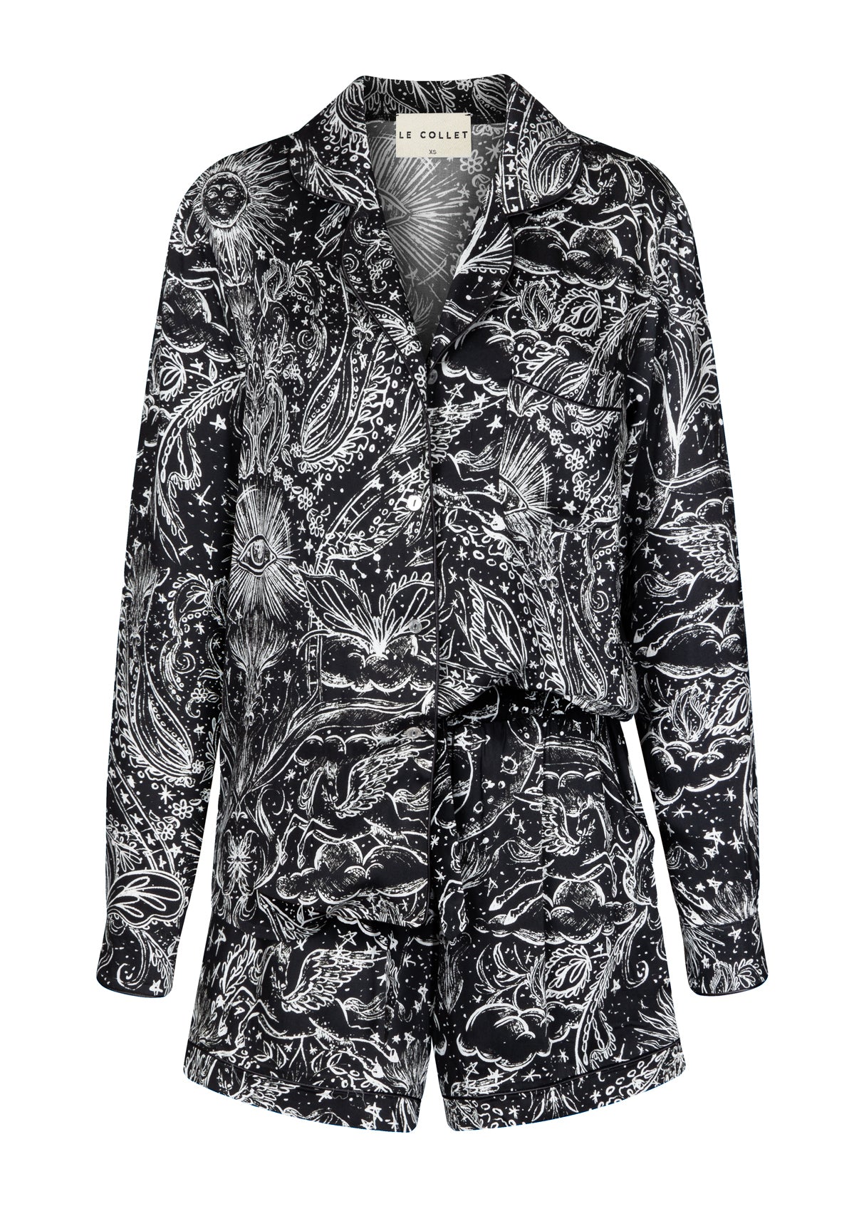 KOSZULA SIESTA PYJAMA BLACK