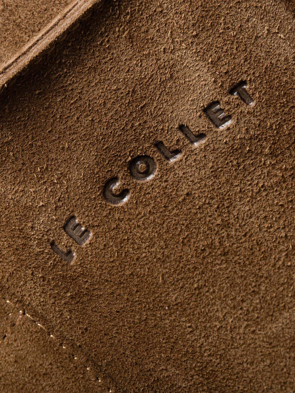 THE SMALL BAG BROWN SUEDE LECOLLET