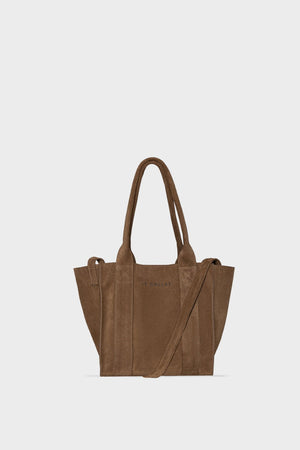 THE SMALL BAG BROWN SUEDE LECOLLET