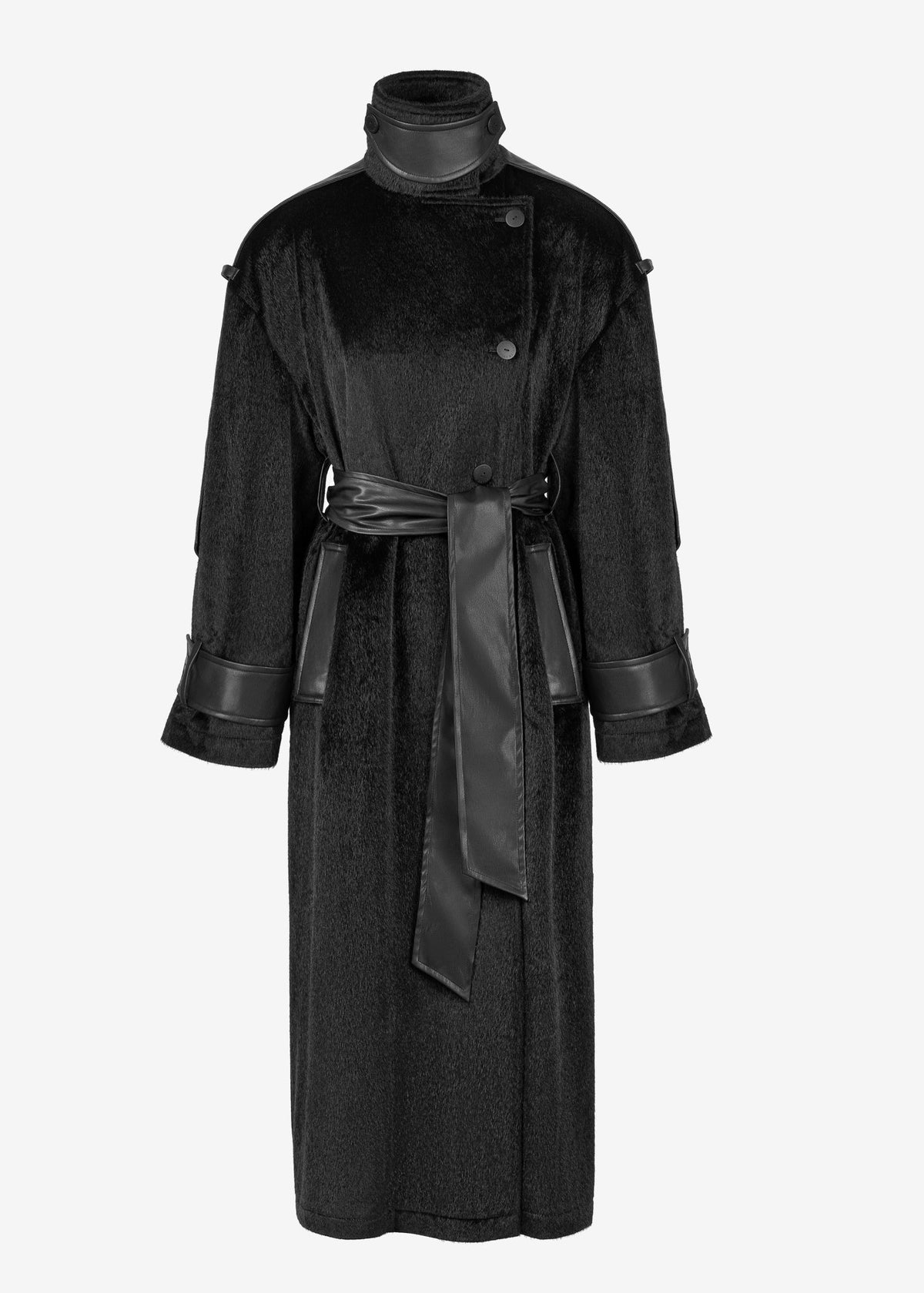 BOLD PONY HAIR BLACK COAT