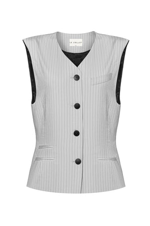 PACO VEST GREY STRIPES LECOLLET