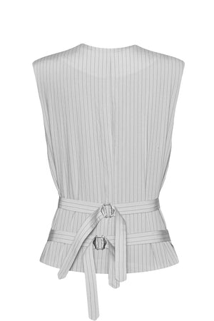 PACO VEST GREY STRIPES LECOLLET