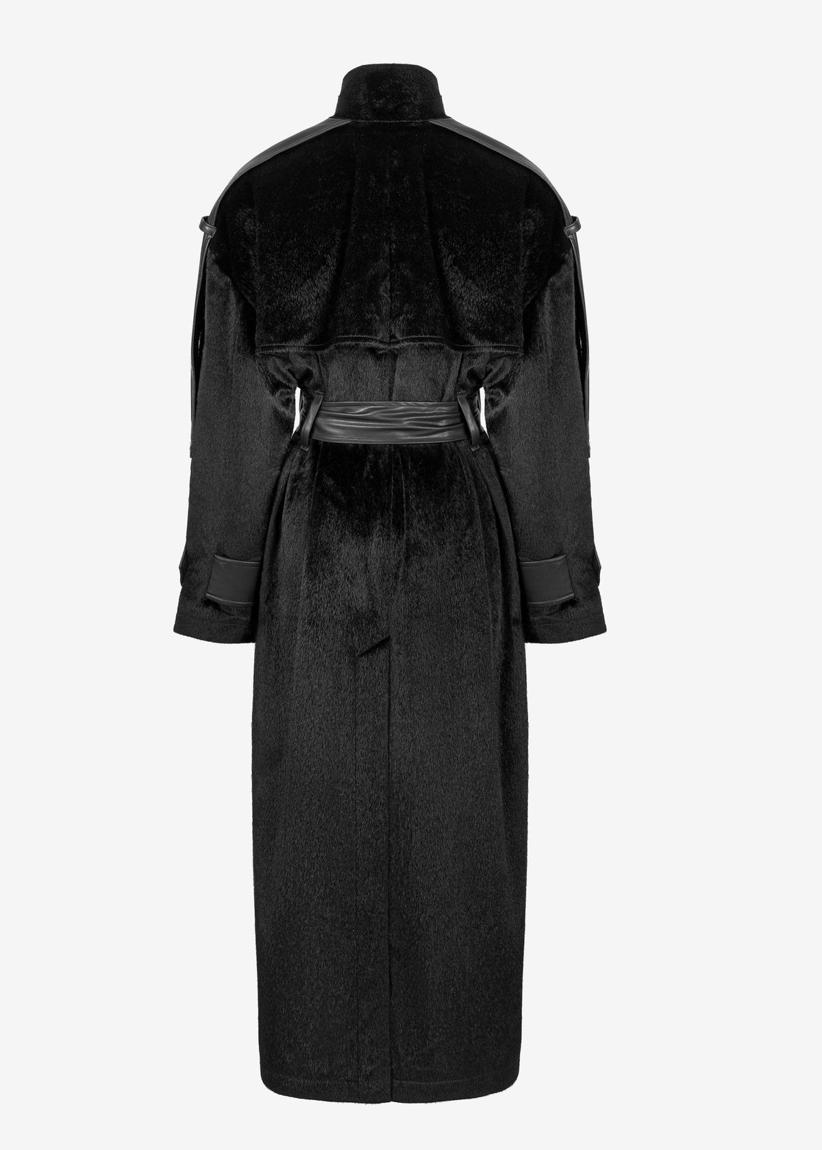 BOLD PONY HAIR BLACK COAT