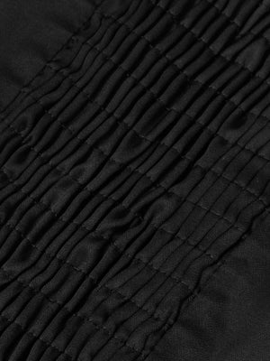 SUKIENKA JULITA ROMANTIC BLACK SATIN LECOLLET