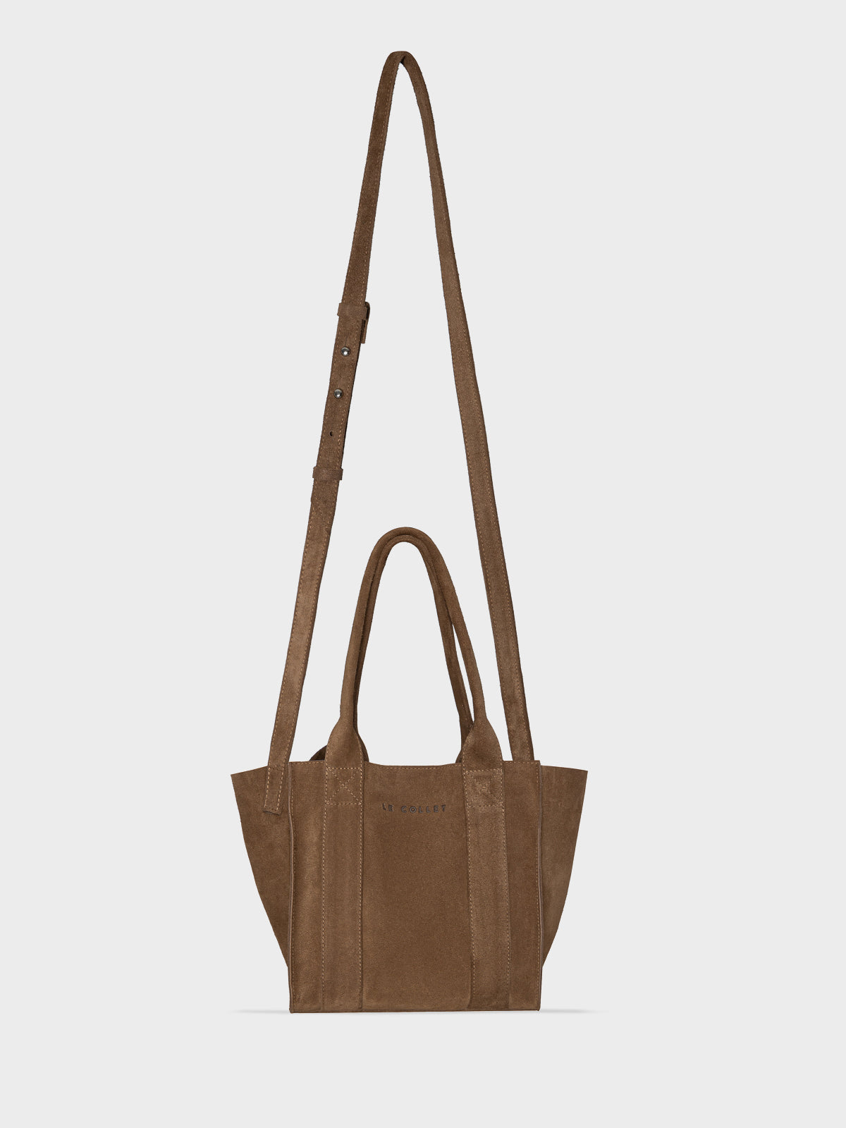 THE SMALL BAG BROWN SUEDE LECOLLET