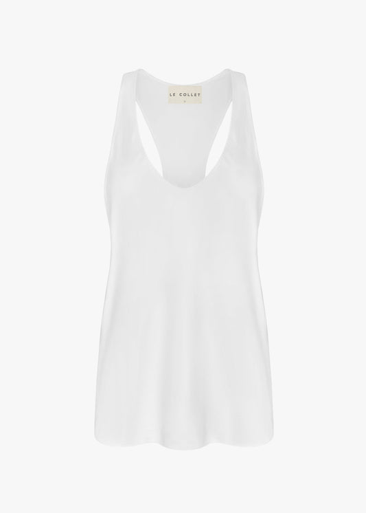 TOP SONIA SATIN OFF WHITE LECOLLET